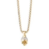 David Yurman Skull Amulet In 18ct Yellow Gold With Full Pavé Diamonds, 14mm