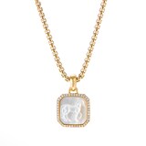 David Yurman Petrvs® Horse Amulet In 18ct Yellow Gold With Mother Of Pearl and Diamonds, 16.4mm