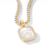 David Yurman Petrvs® Horse Amulet In 18ct Yellow Gold With Mother Of Pearl and Diamonds, 16.4mm