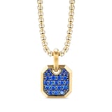 David Yurman Roman Amulet In 18ct Yellow Gold With Sapphires, 15mm
