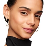 David Yurman Pavé Hoop Earrings In 18ct Yellow Gold With Diamonds, 38mm