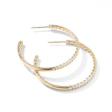 David Yurman Pavé Hoop Earrings In 18ct Yellow Gold With Diamonds, 38mm