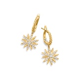 David Yurman Starburst Drop Earrings In 18ct Yellow Gold With Diamonds, 25mm
