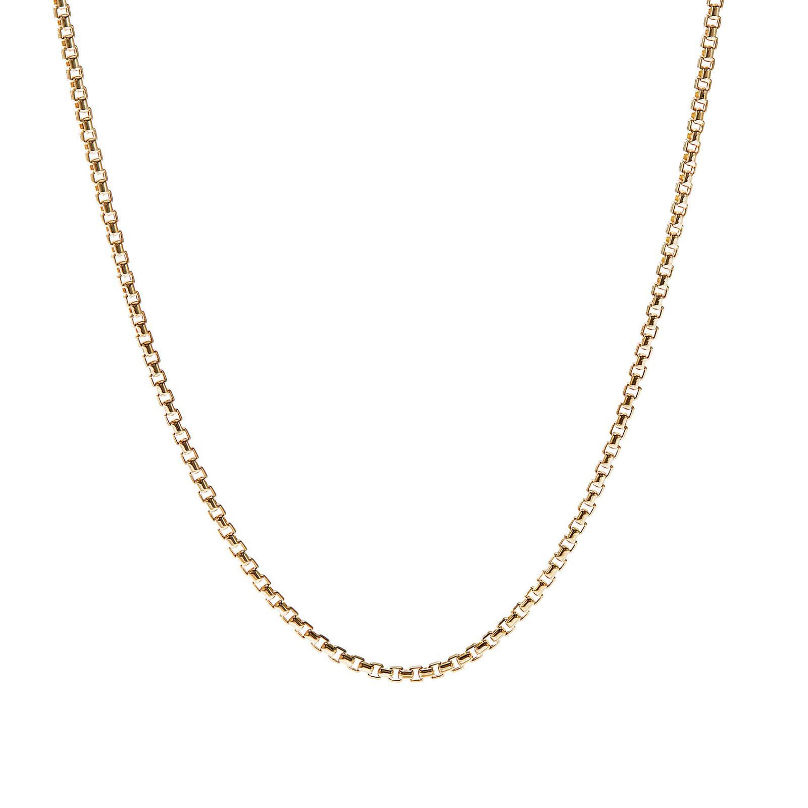 David Yurman Box Chain Necklace In 18ct Yellow Gold, 1.7mm David Yurman Box Chain Necklace In 18ct Yellow Gold, 1.7mm