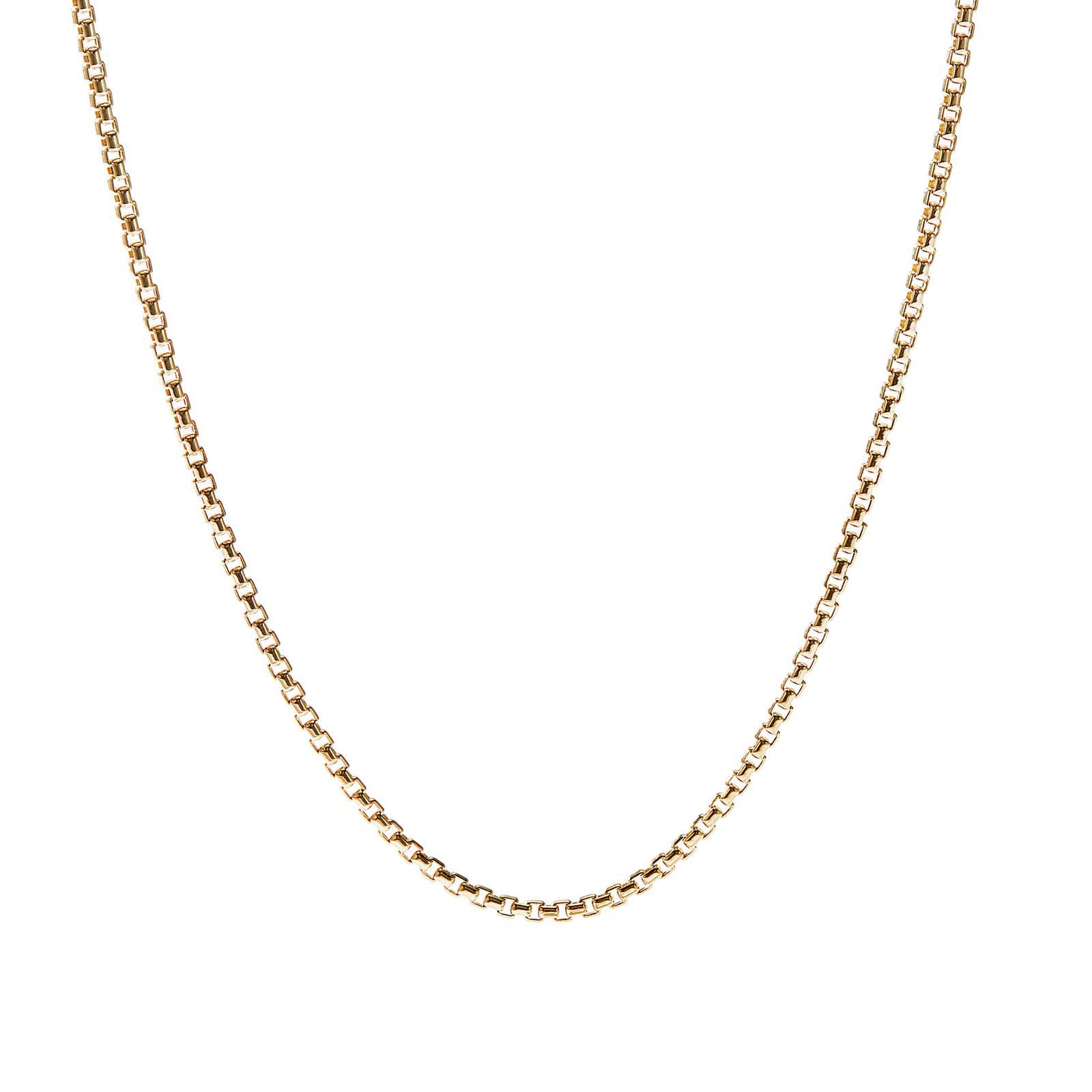 David Yurman Box Chain Necklace In 18ct Yellow Gold, 1.7mm