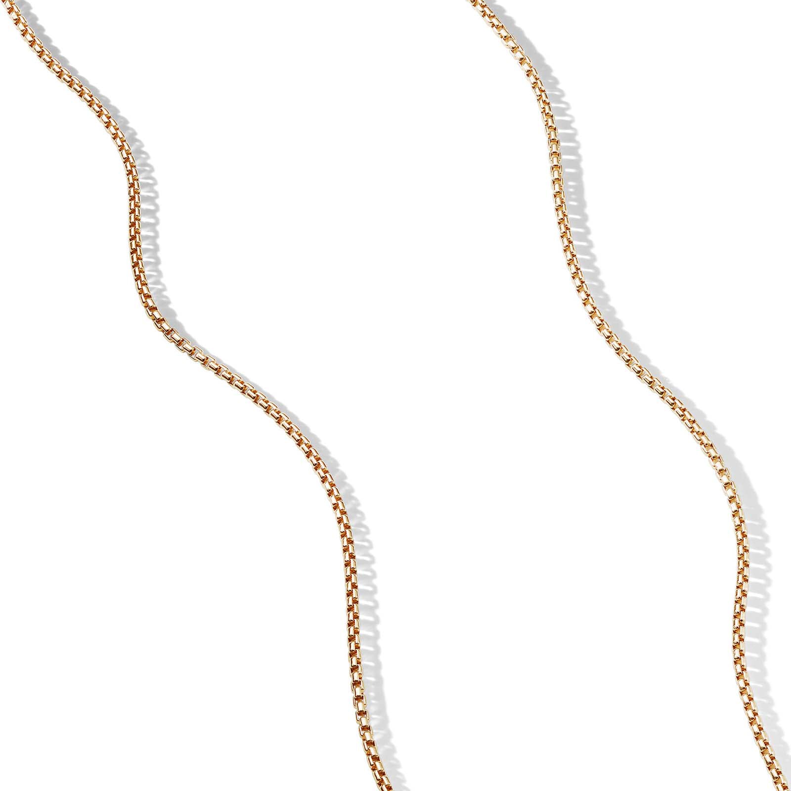 David Yurman Box Chain Necklace In 18ct Yellow Gold, 1.7mm David Yurman Box Chain Necklace In 18ct Yellow Gold, 1.7mm