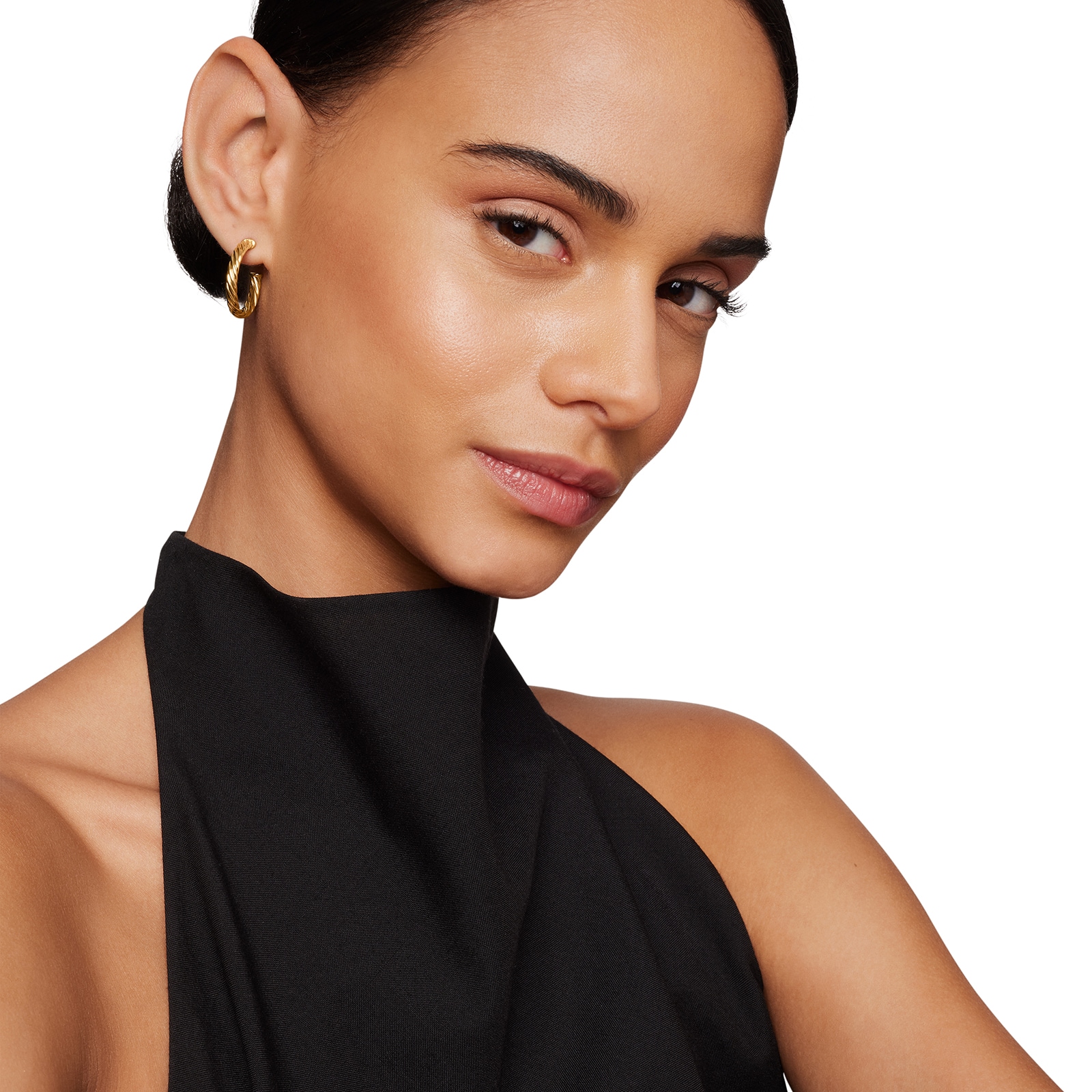 David Yurman Cablespira® Hoop Earrings In 18ct Yellow Gold, 3/4in