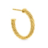 David Yurman Cablespira® Hoop Earrings In 18ct Yellow Gold, 3/4in