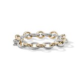David Yurman Oval Link Chain Bracelet In Sterling Silver With 18ct Yellow Gold, 12mm