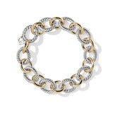 David Yurman Oval Link Chain Bracelet In Sterling Silver With 18ct Yellow Gold, 12mm