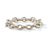 David Yurman Oval Link Chain Bracelet In Sterling Silver With 18ct Yellow Gold, 12mm