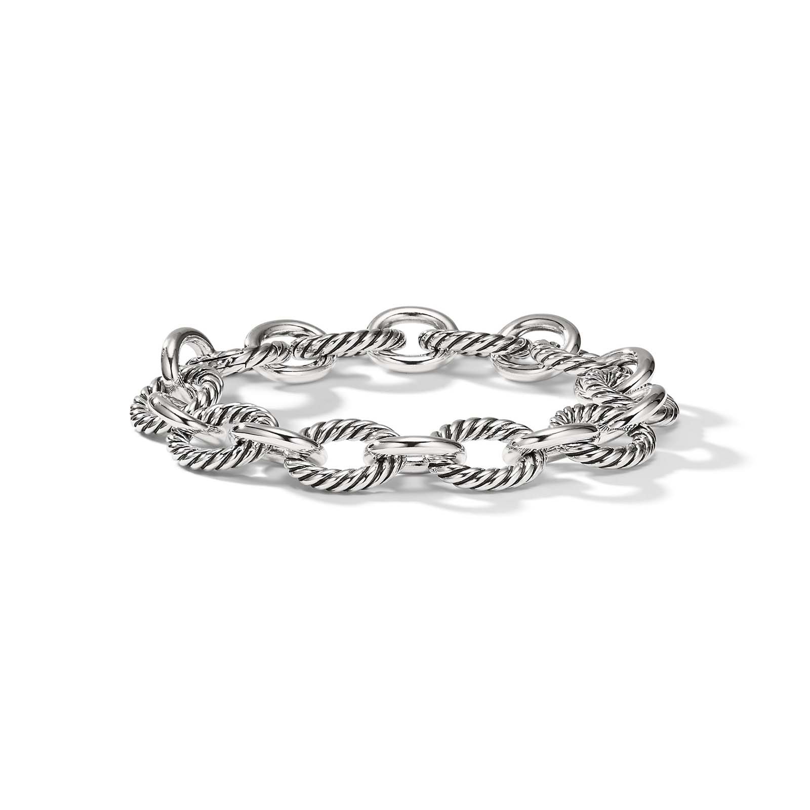 Oval Link Chain Bracelet In Sterling Silver, 12mm image