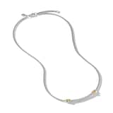 David Yurman Petite Helena Wrap Station Necklace In Sterling Silver with 18ct Yellow Gold and Diamonds, 29mm