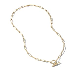 David Yurman DY Madison® Elongated Chain Necklace In 18ct Yellow Gold, 3.5mm