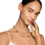 David Yurman DY Madison® Chain Necklace In 18ct Yellow Gold With Diamonds, 11mm