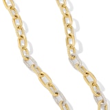 David Yurman DY Madison® Chain Necklace In 18ct Yellow Gold With Diamonds, 11mm