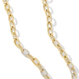 David Yurman DY Madison® Chain Necklace In 18ct Yellow Gold With Diamonds, 8.5mm
