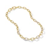 David Yurman DY Madison® Chain Necklace In 18ct Yellow Gold With Diamonds, 8.5mm