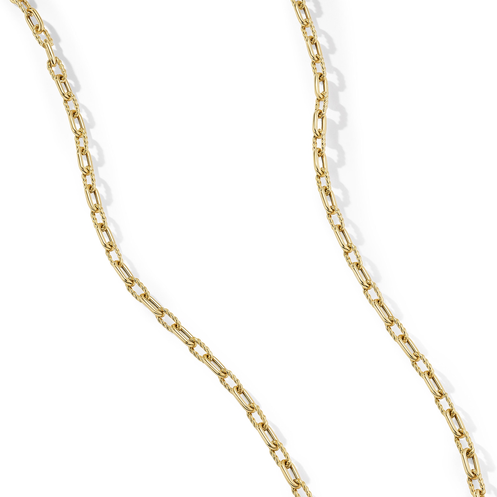 David Yurman DY Madison® Chain Necklace In 18ct Yellow Gold, 3mm