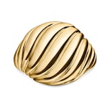 David Yurman Sculpted Cable Pinky Ring In 18ct Yellow Gold, 13mm