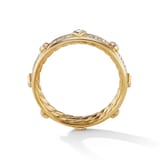 David Yurman Modern Renaissance Band Ring In 18ct Yellow Gold With Diamonds, 4mm