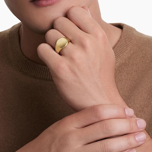 David Yurman Streamline® Pinky Ring In 18ct Yellow Gold, 13mm