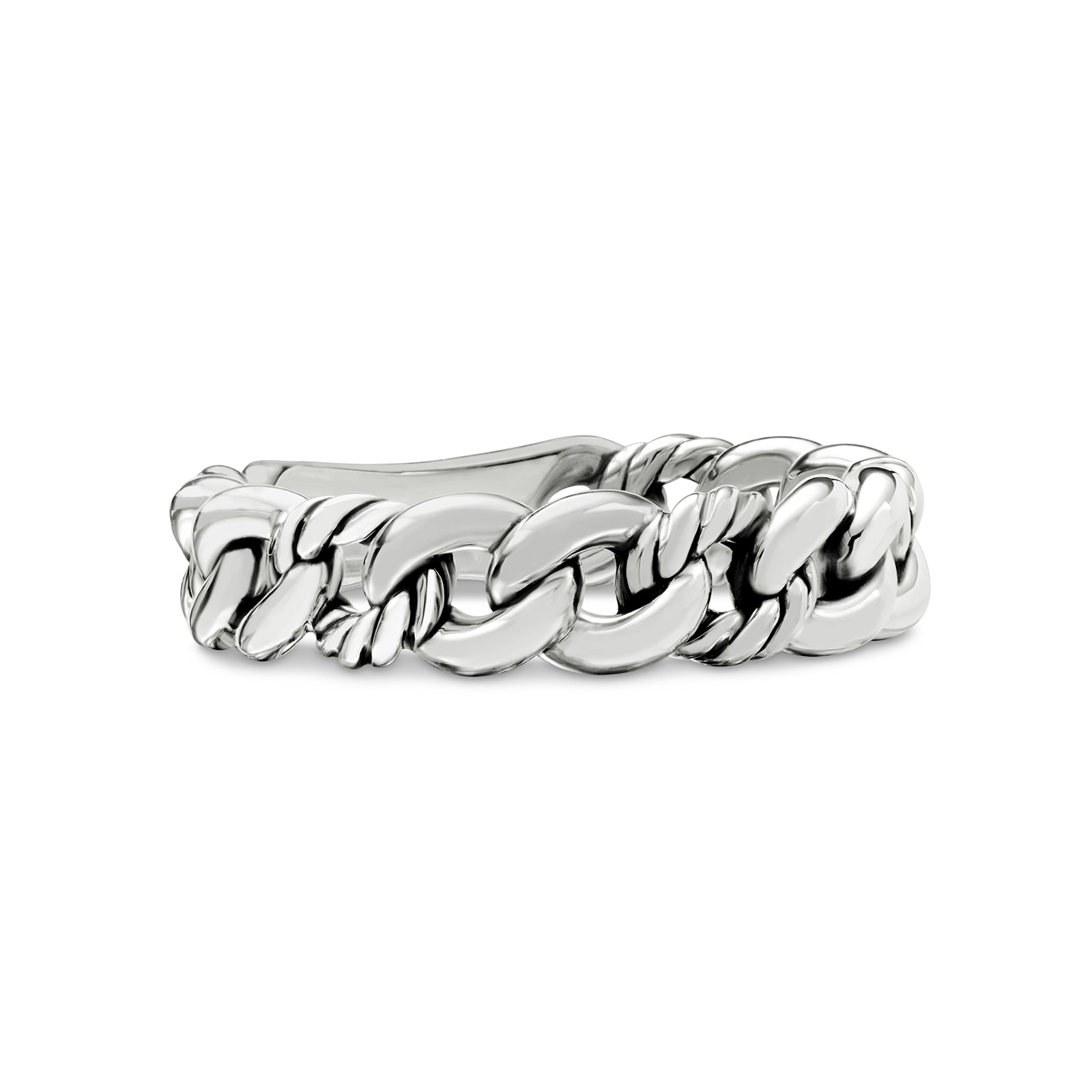 David Yurman Belmont® Curb Link Band Ring In Sterling Silver, 5mm