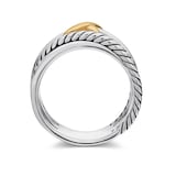 David Yurman X Crossover Band Ring In Sterling Silver With 18ct Yellow Gold - Ring Size J