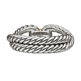 David Yurman Cable Loop Band Ring In Sterling Silver With 18ct Yellow Gold, 7mm