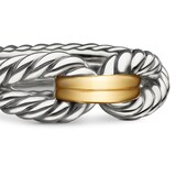 David Yurman Cable Loop Band Ring In Sterling Silver With 18ct Yellow Gold, 7mm