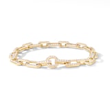 David Yurman Pavé Chain Bracelet In 18ct Yellow Gold With Diamonds - Size Large