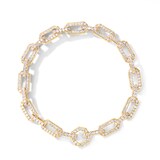 David Yurman Pavé Chain Bracelet In 18ct Yellow Gold With Diamonds - Size Large