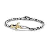 David Yurman Waves Dagger Bracelet In Sterling Silver with 18ct Yellow Gold - Size Medium