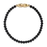 David Yurman Spiritual Beads Bracelet In Black Onyx and 18ct Yellow Gold - Size Small