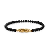 David Yurman Spiritual Beads Bracelet In Black Onyx and 18ct Yellow Gold - Size Small