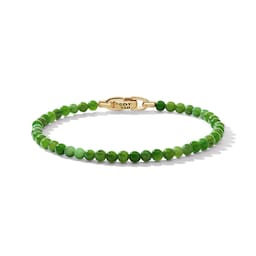 37900730 - Spiritual Beads Bracelet In Nephrite Jade and 18ct Yellow Gold, 4mm