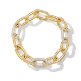 David Yurman DY Madison® Chain Bracelet In 18ct Yellow Gold With Diamonds, 11mm