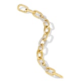 David Yurman DY Madison® Chain Bracelet In 18ct Yellow Gold With Diamonds, 11mm