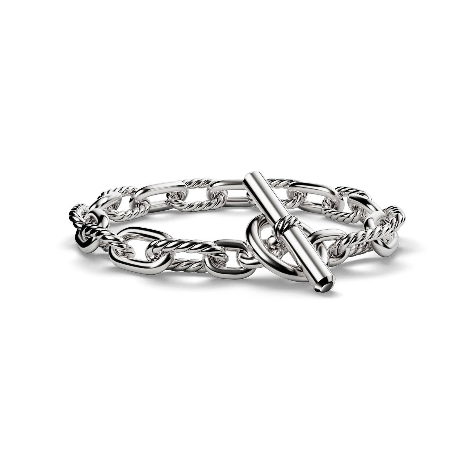 David Yurman DY Madison® Toggle Chain Bracelet In Sterling Silver, 5.5mm