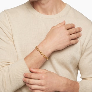 David Yurman DY Madison® Chain Bracelet In 18ct Yellow Gold, 8.5mm