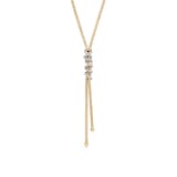 David Yurman Helena Y Necklace In 18ct Yellow Gold With Diamonds