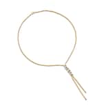 David Yurman Helena Y Necklace In 18ct Yellow Gold With Diamonds