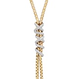 David Yurman Helena Y Necklace In 18ct Yellow Gold With Diamonds
