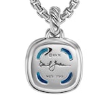 David Yurman Albion® Pendant in Sterling Silver with 18ct Yellow Gold and Blue Topaz, 11mm