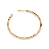 David Yurman Cablespira® Hoop Earrings In 18ct Yellow Gold, 42.3mm
