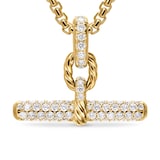 David Yurman DY Madison® Toggle Enhancer In 18ct Yellow Gold With Diamonds, 20.2mm