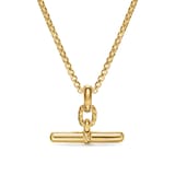 David Yurman DY Madison® Toggle Enhancer In 18ct Yellow Gold With Diamonds, 20.2mm