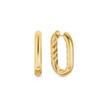 David Yurman DY Madison® Smooth Hoop Earrings In 18ct Yellow Gold, 24.3mm
