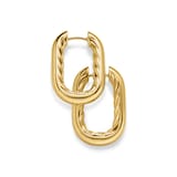 David Yurman DY Madison® Smooth Hoop Earrings In 18ct Yellow Gold, 24.3mm