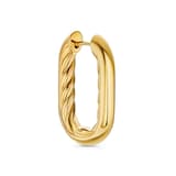David Yurman DY Madison® Smooth Hoop Earrings In 18ct Yellow Gold, 24.3mm